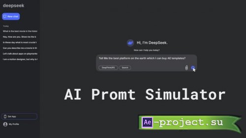 Videohive - AI Prompt | DeepSeek UI - 56558161 - Project for After Effects