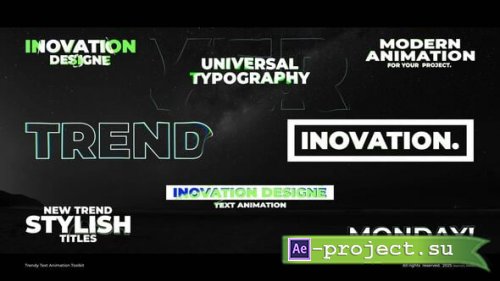 Videohive - Trendy Text Animation Toolkit | After Effects - 56521404 - Project for After Effects