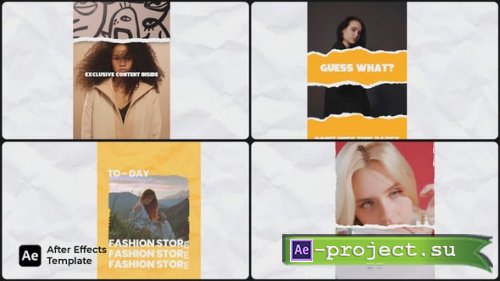 Videohive - Ripped Paper Instagram Reels - 56559122 - Project for After Effects