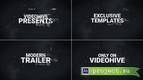 Videohive - Cinematic Action Trailer // Glitchy Trailer - 48076704 - Project for After Effects