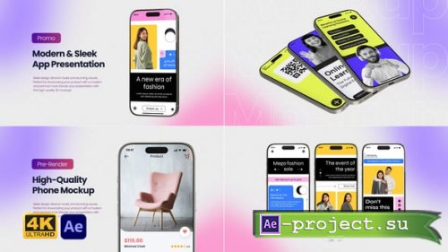 Videohive - Phone 16 Pro Natural Animated Mockup - 56565403 - Project for After Effects