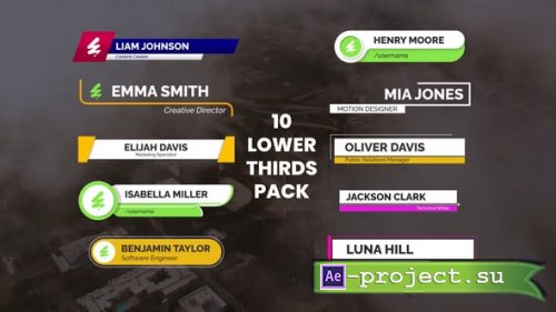 Videohive - 10 Lower Thirds Pack - 54049605 - Project for After Effects