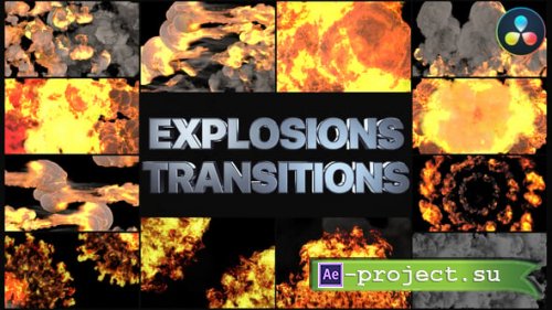 Videohive - Explosion Transitions for DaVinci Resolve - 56663407