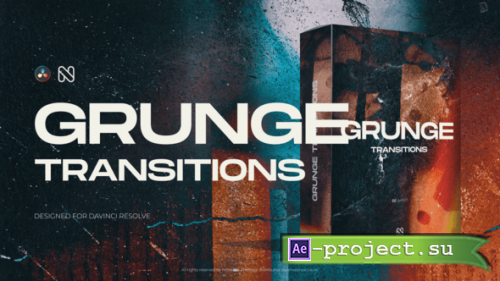 Videohive - Grunge Transitions for DaVinci Resolve - 56698094