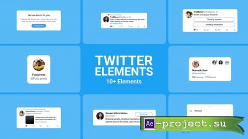 Videohive - Twitter Elements - 56877404 - Project for After Effects