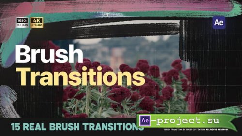 Videohive - Brush Transitions - 56906650 - Project for After Effects