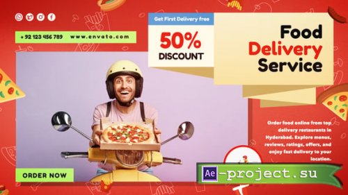 Videohive - Food Delivery Services Slideshow - 56363641 - Project for After Effects