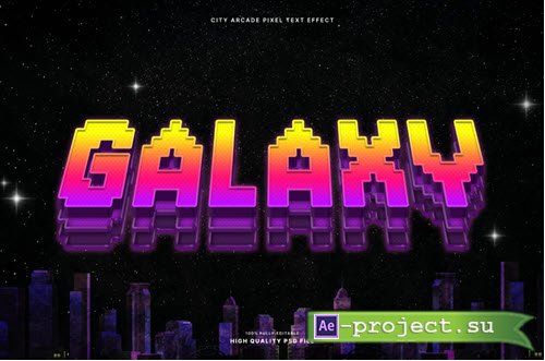 City Arcade Pixel Text Effect