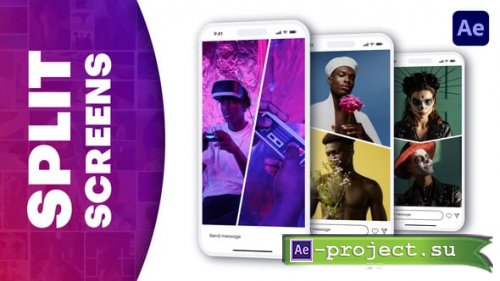 Videohive - Vertical Split Transitions - 57010981 - Project for After Effects