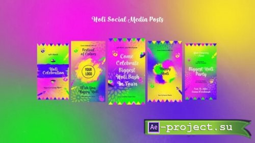 Videohive - Holi Social Media Posts - 57041145 - Project for After Effects