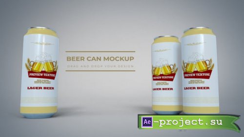 Videohive - 3D Mockup Beer Can - 57095004 - Project for After Effects