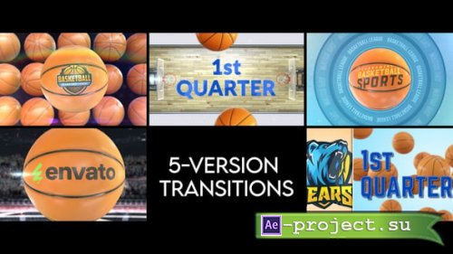 Videohive - Basketball Transitions - 5 Versions - 56637464 - Project for After Effects