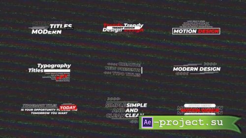 Videohive - Typography Titles | AE - 57190027 - Project for After Effects