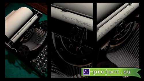 Videohive - Vintage Typewriter Mockup - 57221594 - Project for After Effects