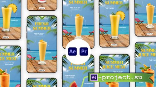Videohive - Summer Drink Menu Instagram Story - 57262799 - Project for After Effects