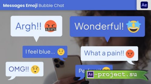 Videohive - Messages Emoji Bubble Chat - 57272857 - Project for After Effects