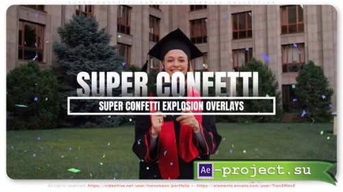 Videohive - Super Confetti Explosion Overlay Collection - 57316522 - Project for After Effects