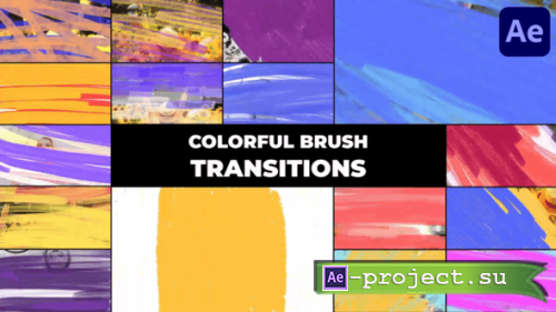 Videohive - Colorful Brush Transitions | After Effects - 57298160 - Project for After Effects