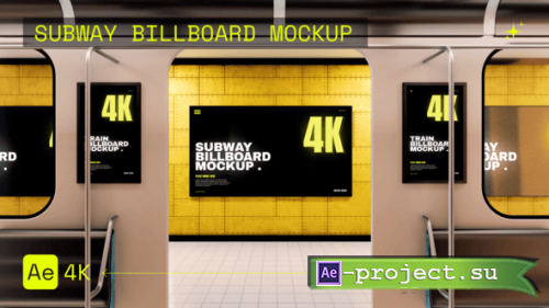 Videohive - Subway Billboard Mockup - 57355717 - Project for After Effects