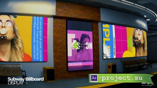 Videohive - Subway Billboard Mockup Painting Style - 57339165 - Project for After Effects