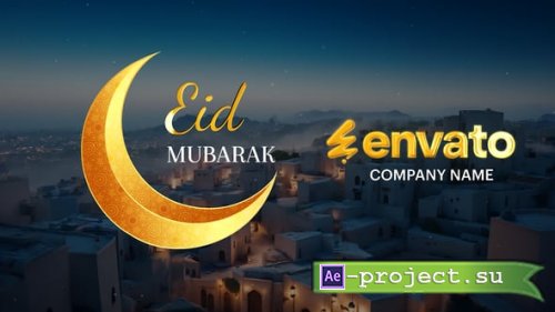 Videohive - Eid Mubarak Logo Reveal - 57346820 - Project for After Effects