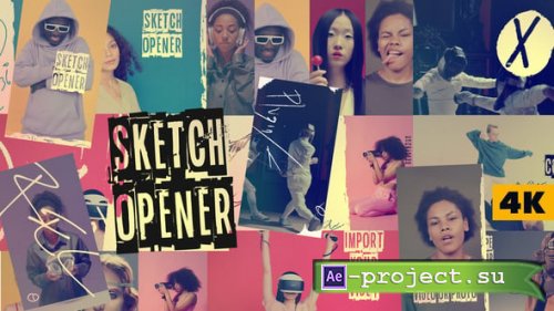 Videohive - Sketch Opener - 57303896 - Project for After Effects