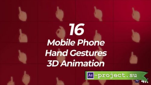 Videohive - 3D Hand Touch Gestures for Smartphone - 57352836 - Project for After Effects