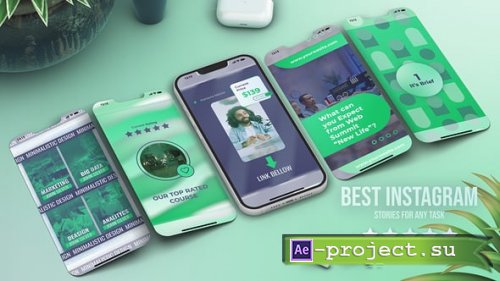 Videohive - Green Instagram Vertical Whatsapp Educational Reel Promo - 57345744 - Project for After Effects