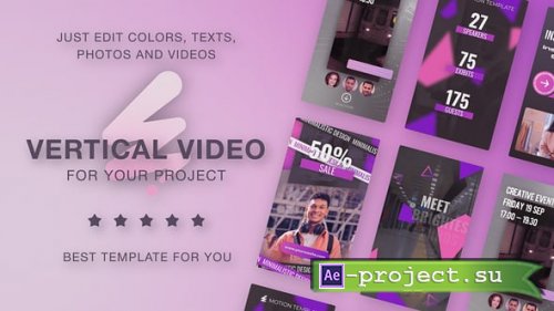 Videohive - Instagram Reels Pink Violet - 57344162 - Project for After Effects
