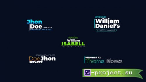 Videohive - Simple Lower Thirds Animation - 57346356 - Project for After Effects