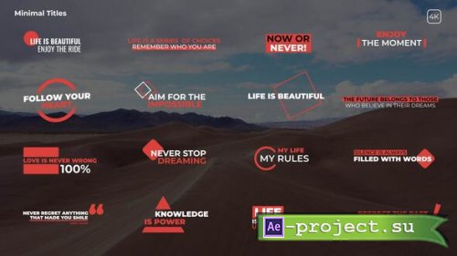 Videohive - Minimal Titles - 56286820 - Project for After Effects