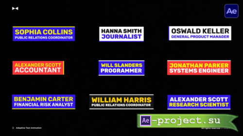 Videohive - Adaptive Lower Thirds  AE - 57388787 - Project for After Effects