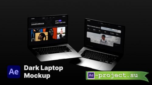 Videohive - Dark Laptop Air Mockup folder - 57394447 - Project for After Effects