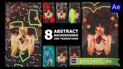 Videohive - Vertical Abstract Backgrounds And Transitions | After Effects - 57439316 - Project for After Effects