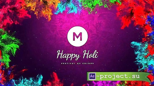 MA Holi Greetings Logo Reveal 3288158 - Project for After Effects