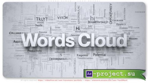 Videohive - Words Cloud - Logo Reveal - 57393571 - Project for After Effects