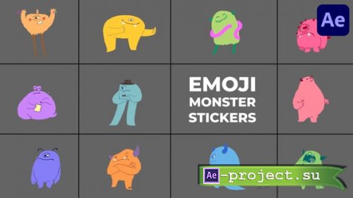 Videohive - Emoji Monster Stickers for After Effects - 57410498 - Project for After Effects Videohive - Emoji Monster Stickers for After Effects - 57410498 - Project for After Effects