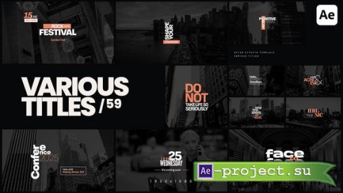 Videohive - Various Titles 59 - 57575232 - Project for After Effects