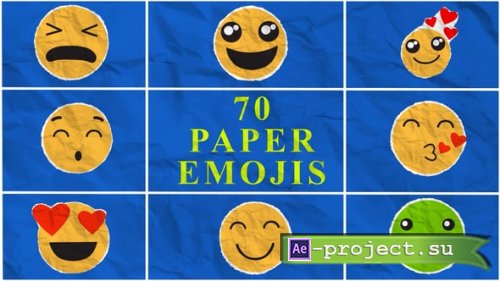 Videohive - Paper Emoji Pack - 57574202 - Project for After Effects