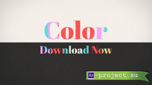 Videohive - Color - Text Logo Reveal - 57579101 - Project for After Effects