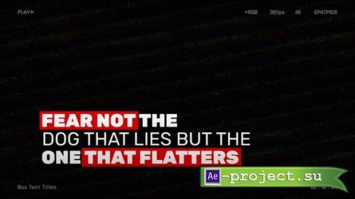 Videohive - Box Text Titles | AE - 57594621 - Project for After Effects