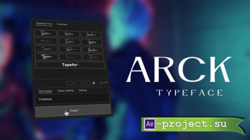  Videohive - Animated Typeface - Arck - 57629842 - Project for After Effects