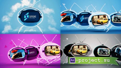 Videohive - Crazy Old Tv Reveal - 57629154 - Project for After Effects