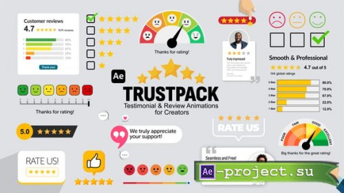 Videohive - TrustPack  Testimonial & Review Animations for Creators - 57642727 - Project for After Effects