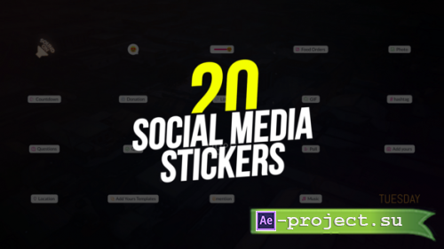 Videohive - Social Media Instagram Stickers - 57628435 - Project for After Effects