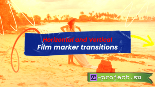 Videohive - Film Marker Transitions - 57642523 - Project for After Effects