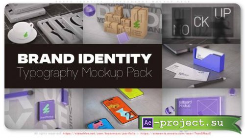 Videohive - Brand Identity - Typography Mockup Pack - 57678847 - Project for After Effects