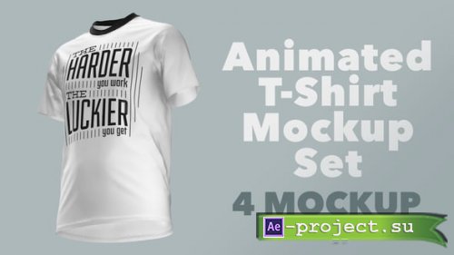 Videohive - Animated T-Shirt Mockup Set - 57584126 - Project for After Effects   