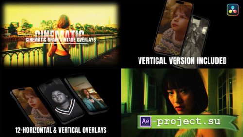 Videohive - Cinematic Grain Vintage Overlays DaVinci Resolve - 57698503
