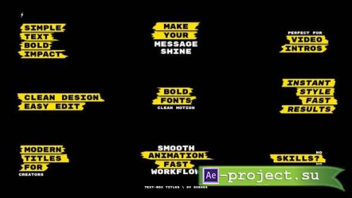 Videohive - Text-Box Titles | After Effects - 57727549 - Project for After Effects